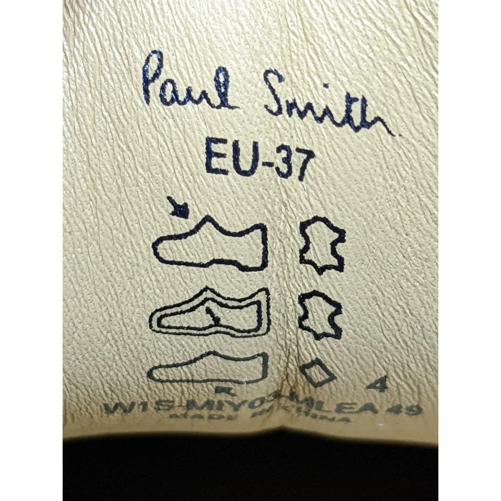 Paul Smith Miyata Sneakers Womens 6.5-7.0 Navy‎ White Leather Suede Trainers NIB